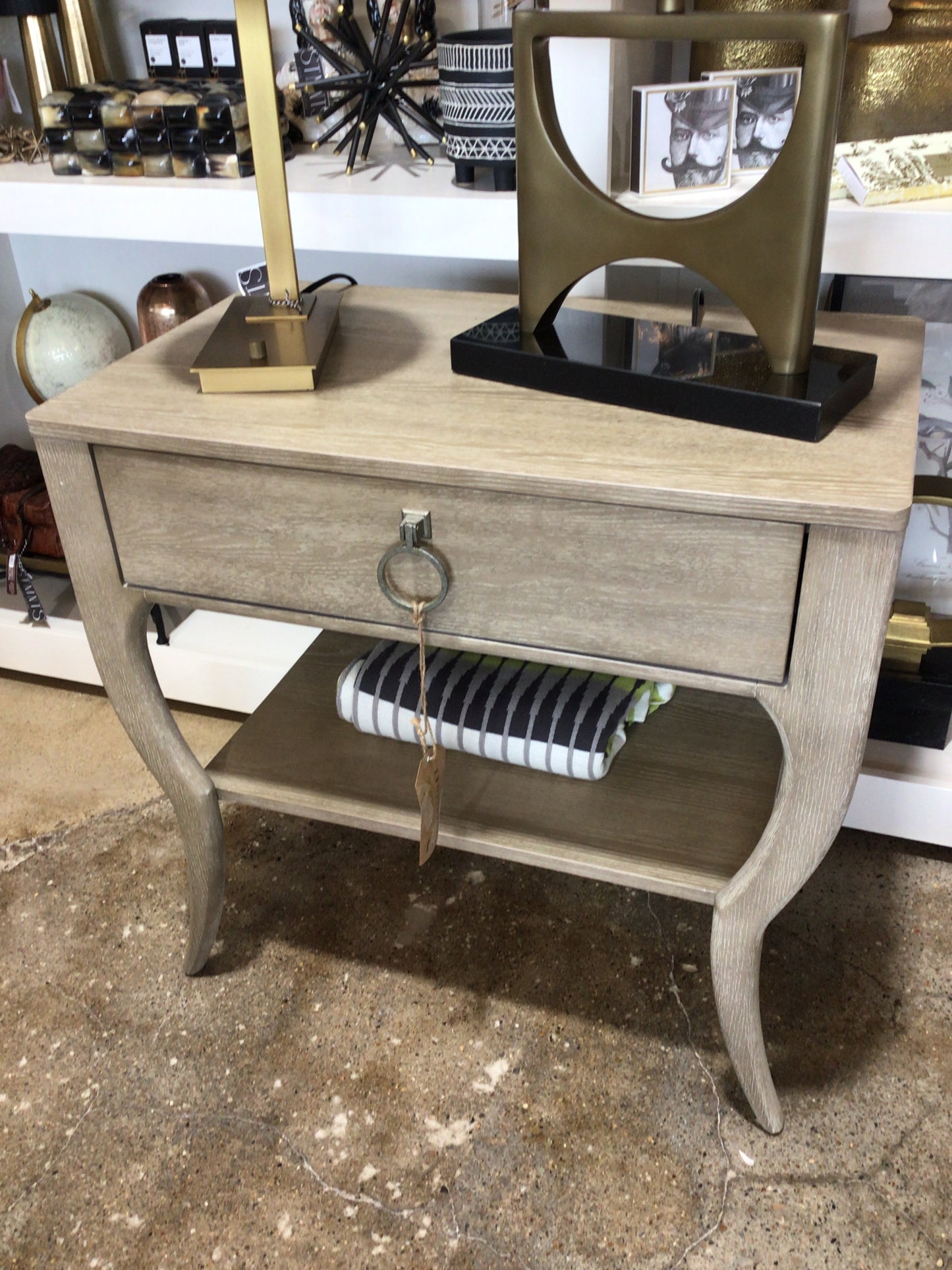 One Drawer Ring Bedside Table
