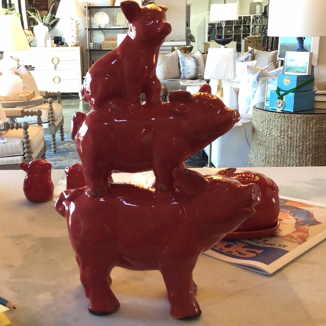 Pig stack figurine