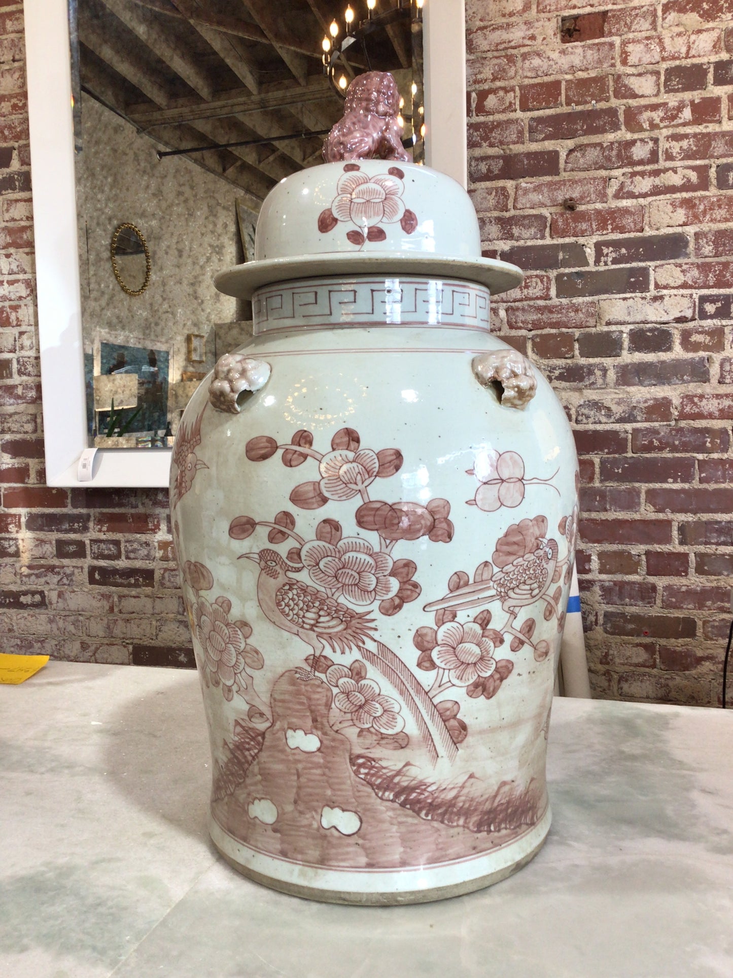 Large Burnt Pink Ginger Jar