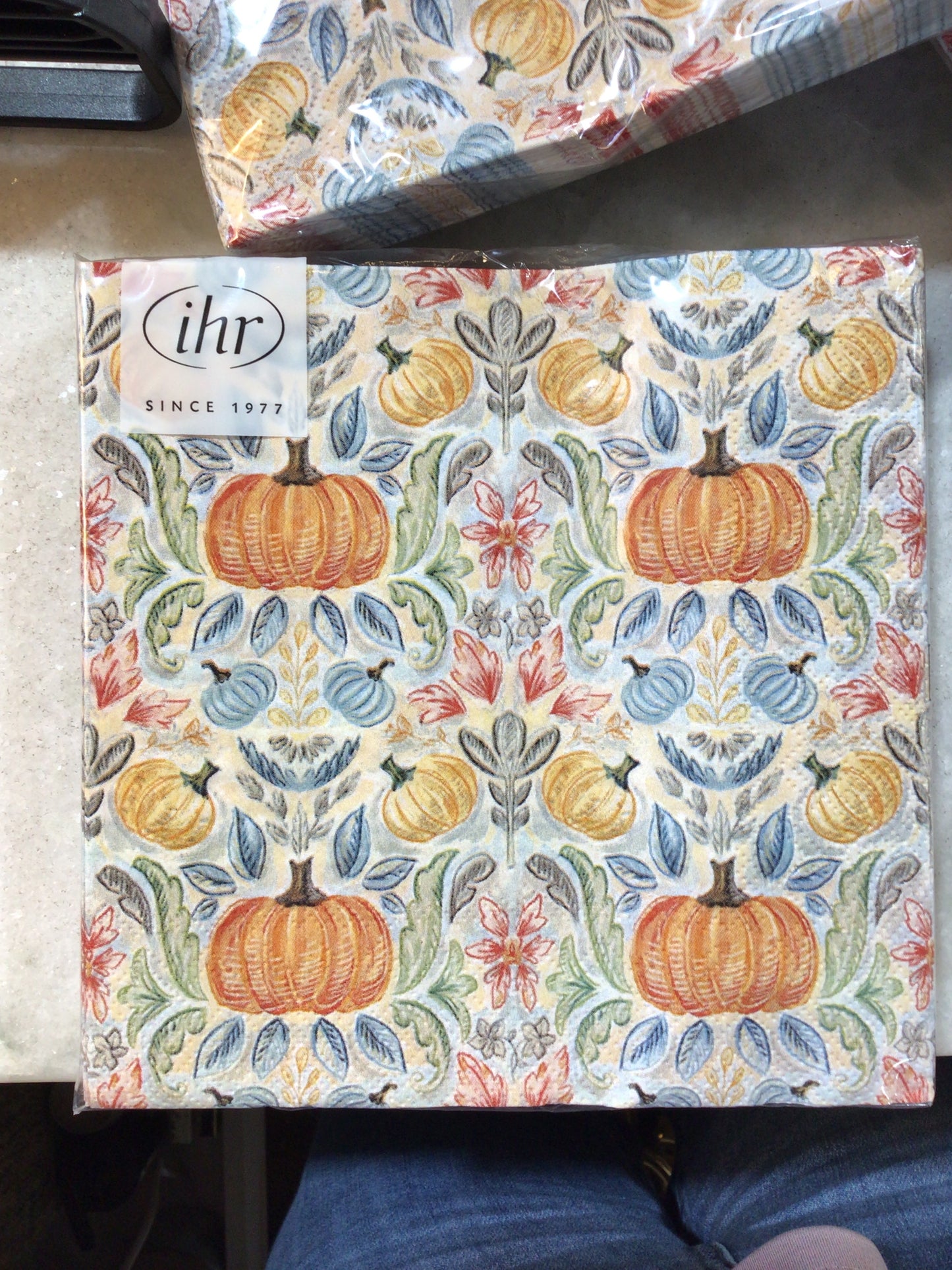 Fall Toile Pumpkins Napkins