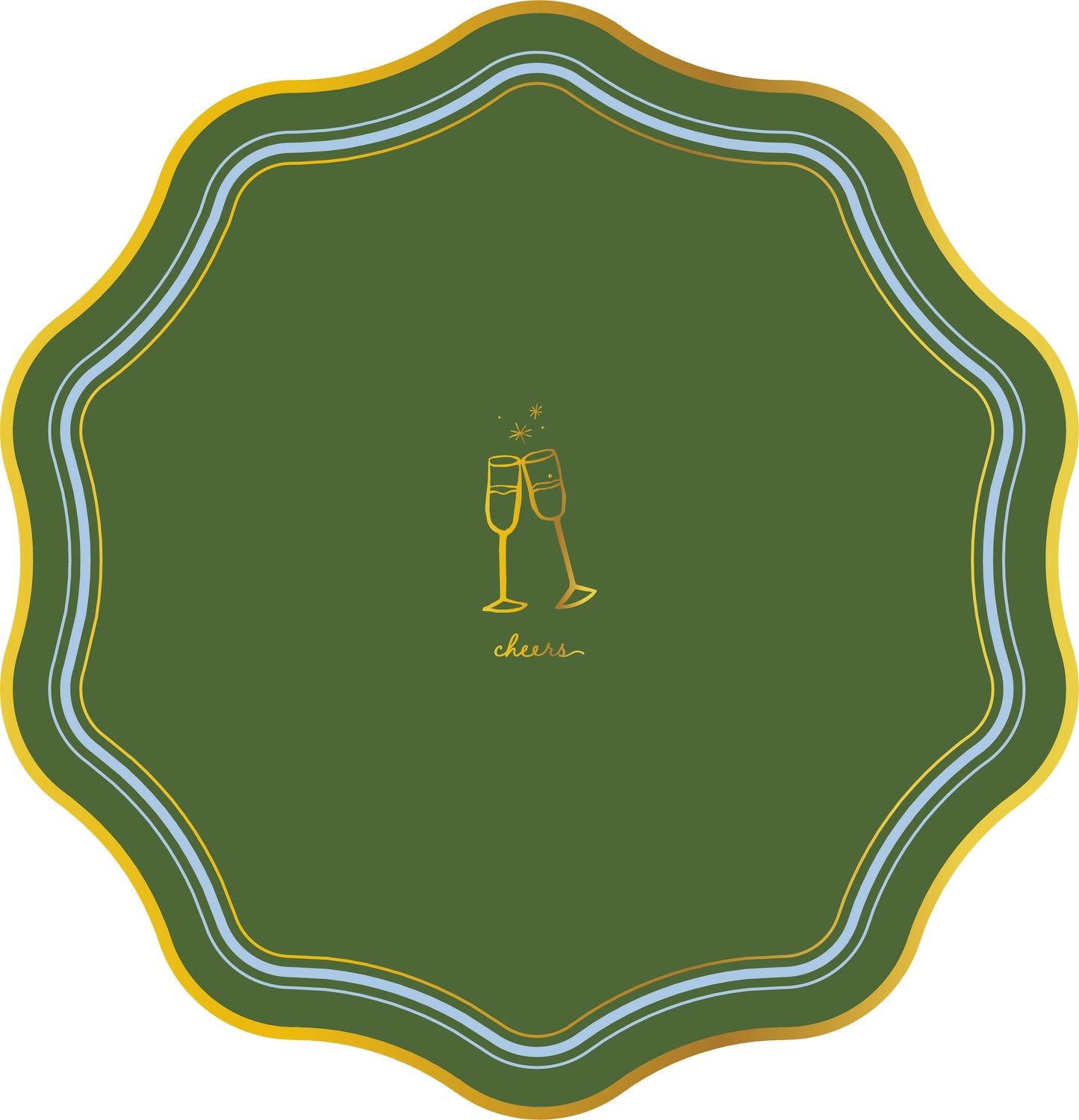 Green/Blue Cheers Plates