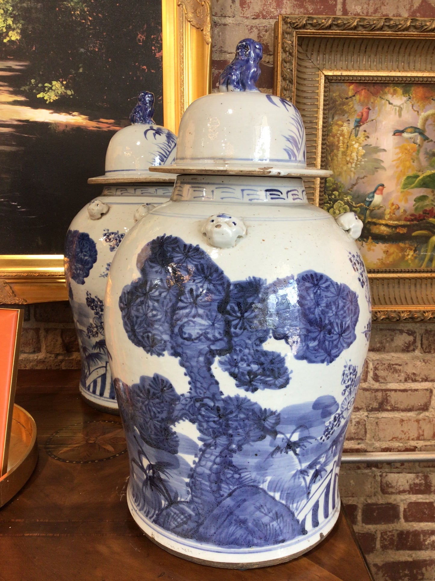 Large Blue Ginger Jar