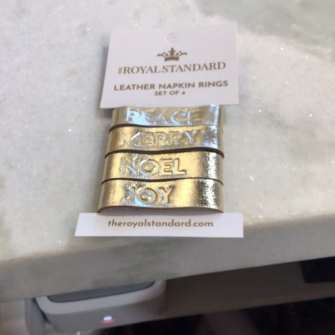 Christmas Tidings Embossed Napkins Rings