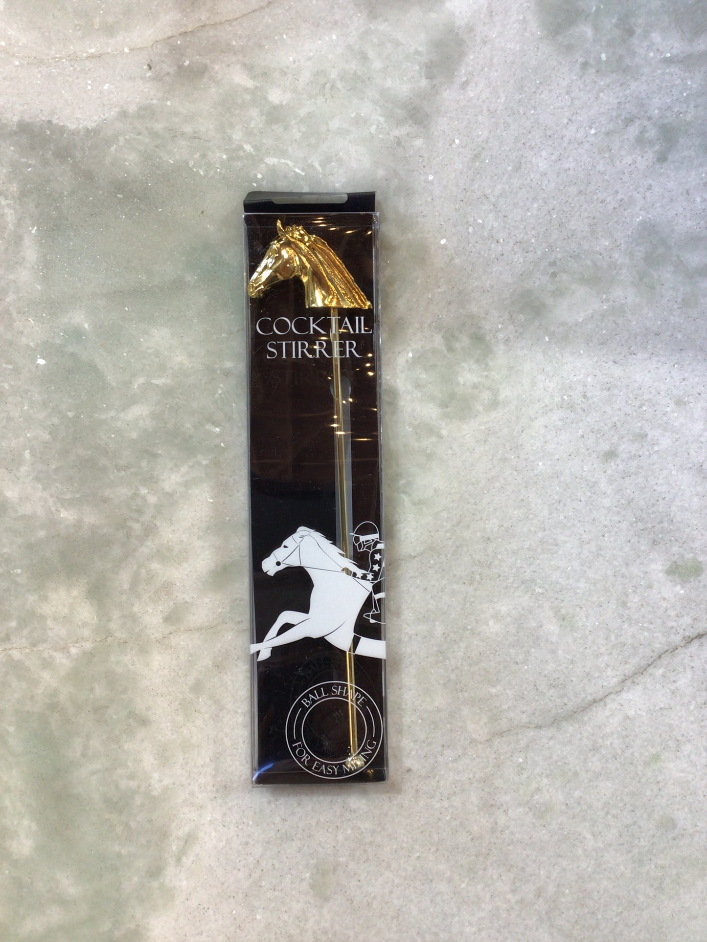 Gold Horse Cocktail Stirrer