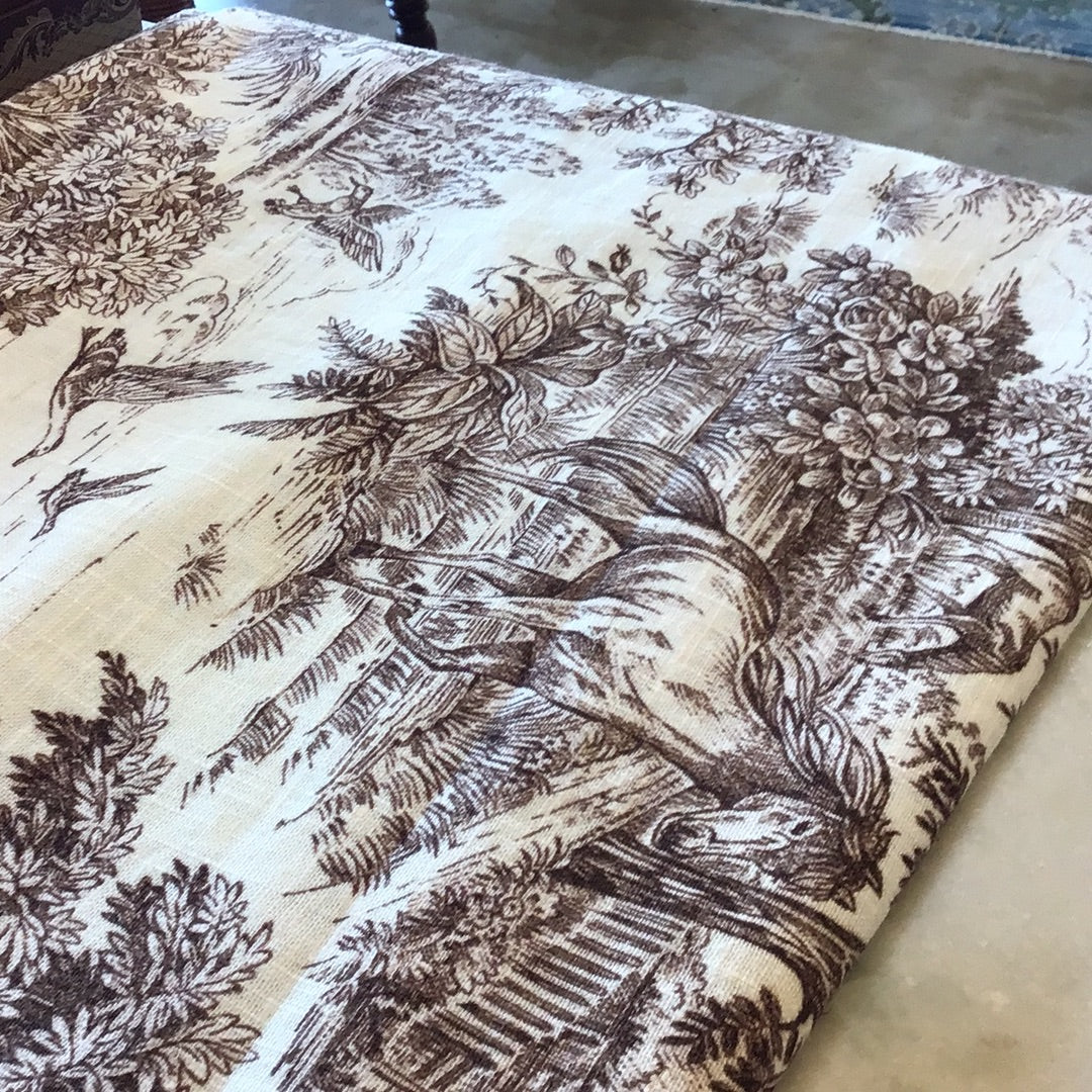 Horse Toile Tablecloth 51x81