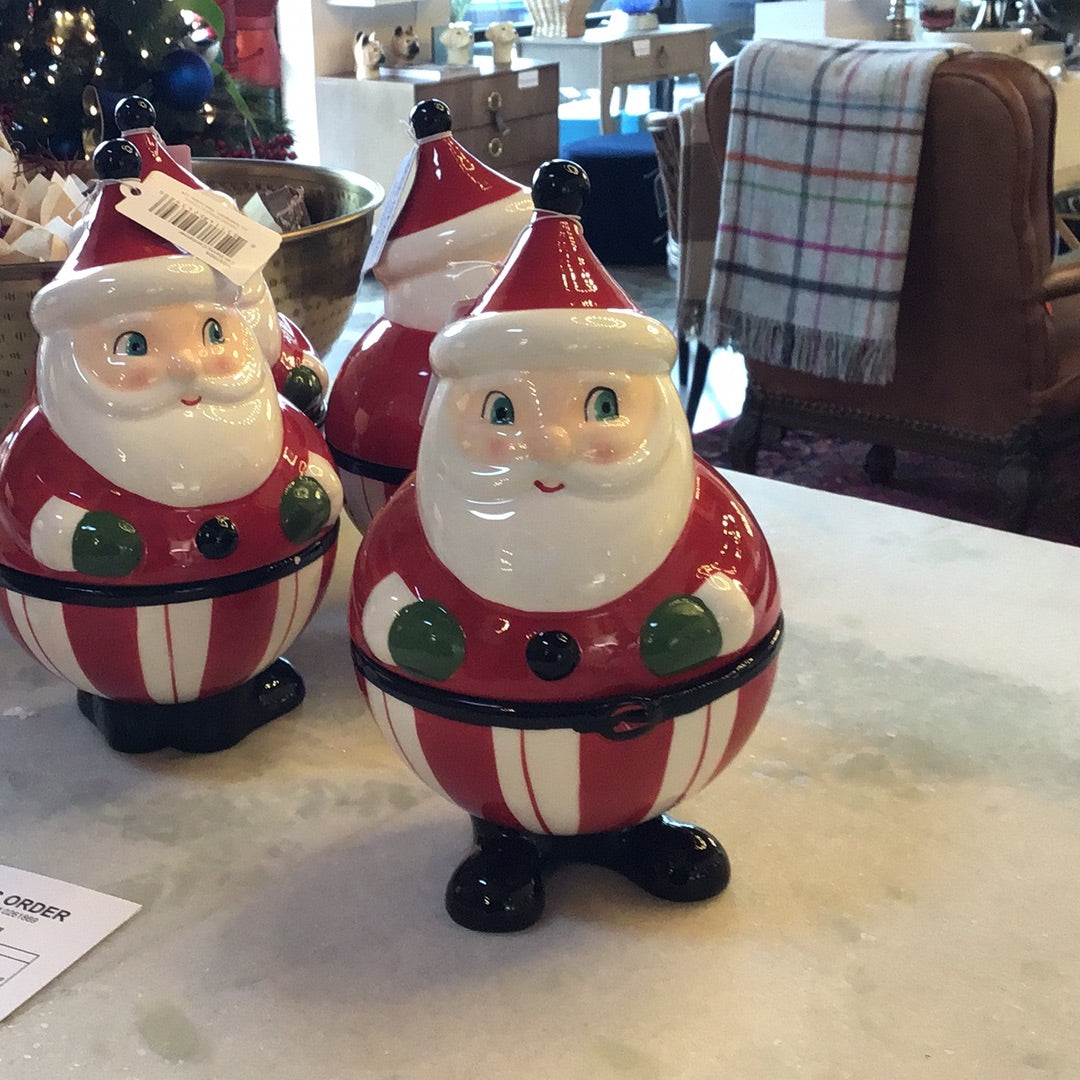 Cer Santa/ Snowman Container.