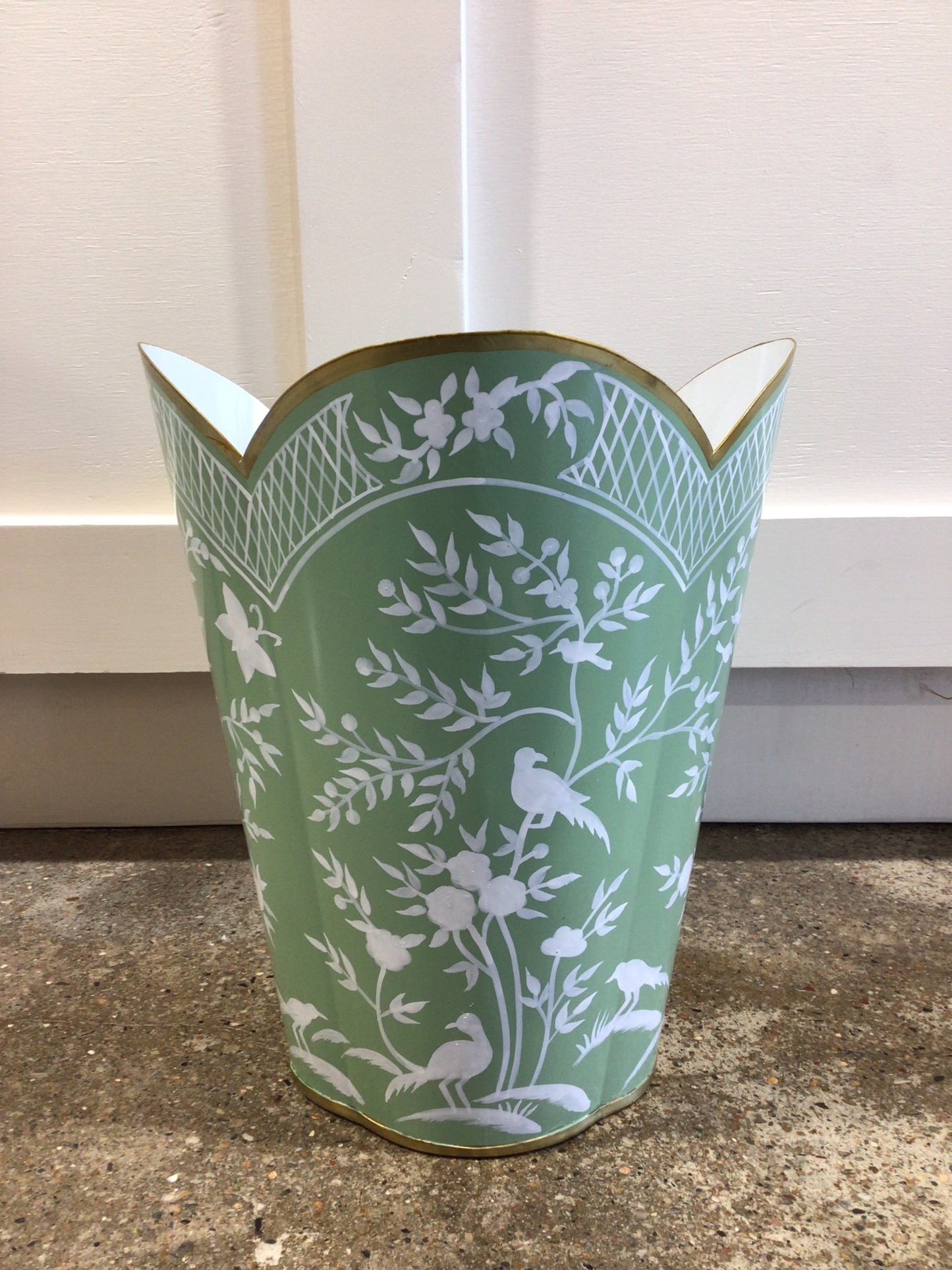 Sage Wastebasket