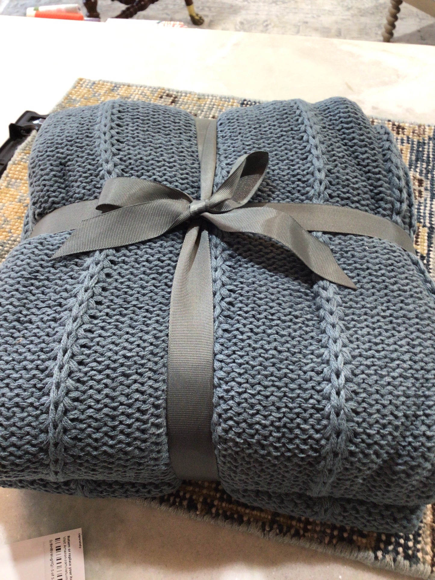 Dark Blue Throw Blanket