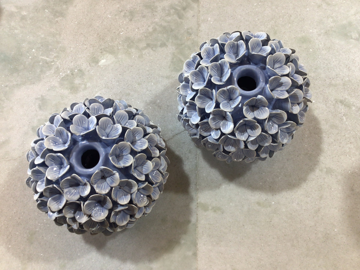 Pale Blue Hydrangea Pair