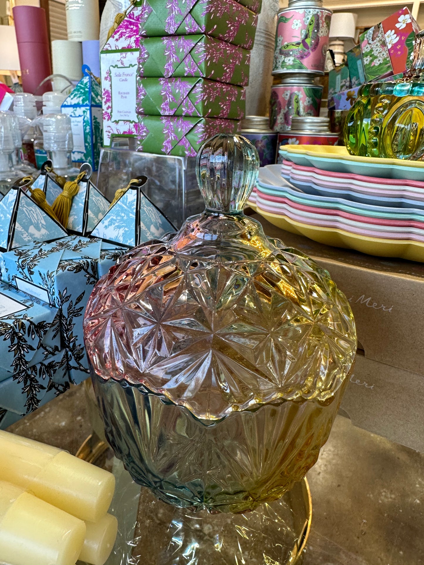Rainbow large candy jar