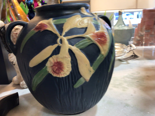 Blue Roseville Vase- Orchid