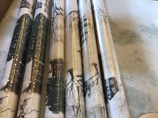 Ice Skating Scene Wrapping Paper