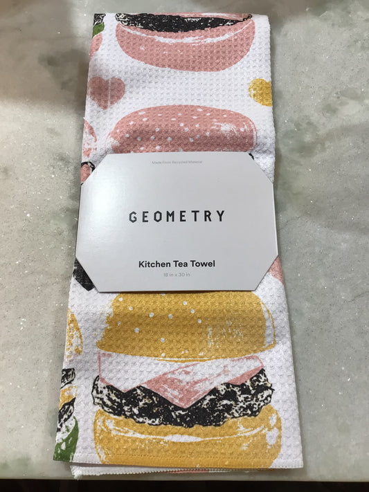 Geometry Burger Tea Towel