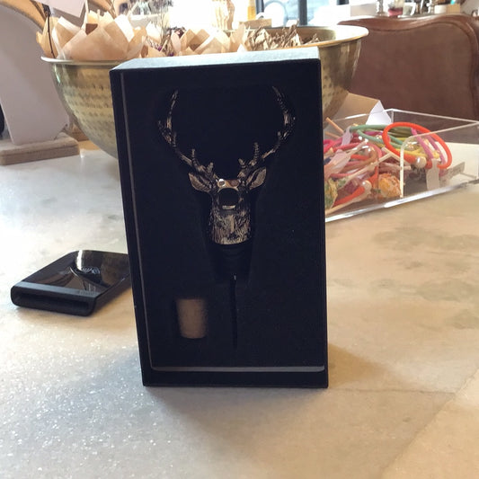 Stainless Steel Stag Wine Pourer