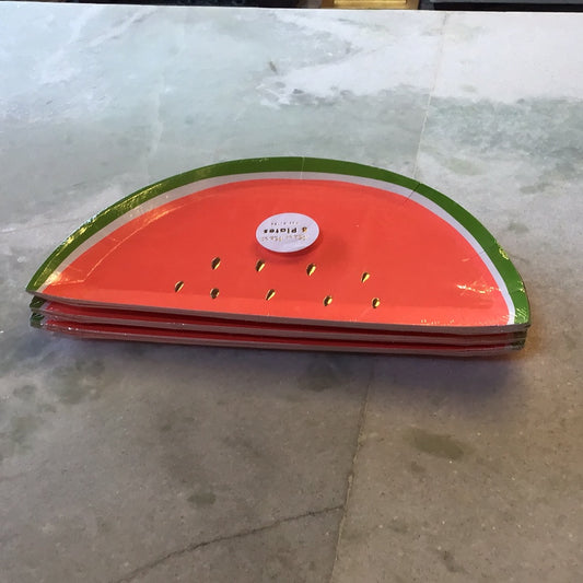 Watermelon paper plates