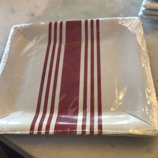 Red Striped Plate