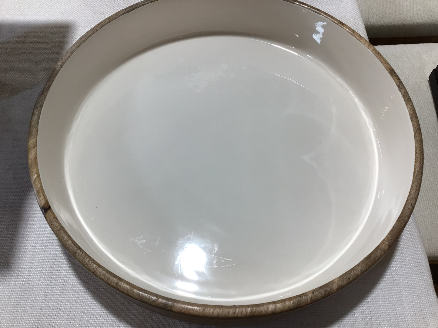 Large Bowl with White Enamel