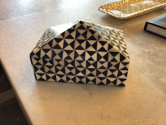 Blue and White Accent Box