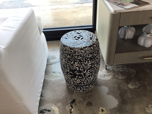 Black and white Garden Stool