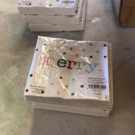 Merry Dot Cocktail Napkins
