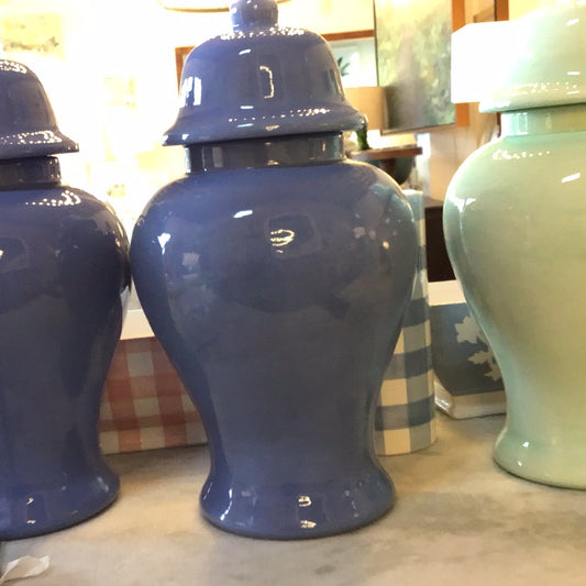 French Blue Ginger Jar