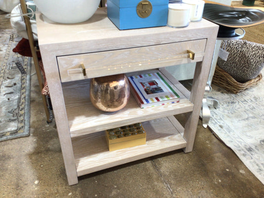 Side table light oak/ Acrylic Rod