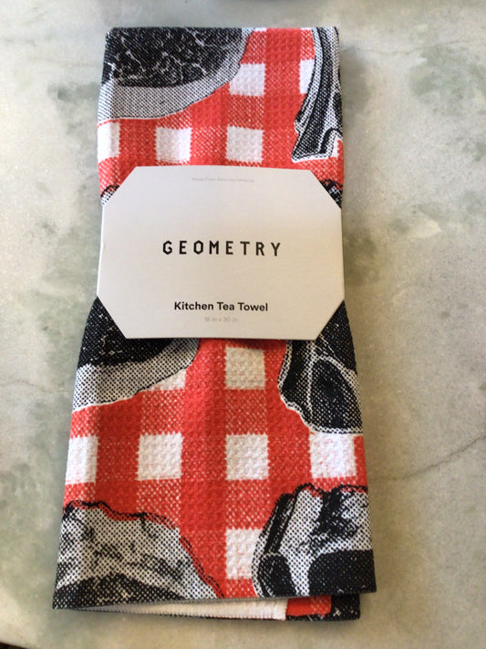 Geometry Butchers Gingham Tea Towel