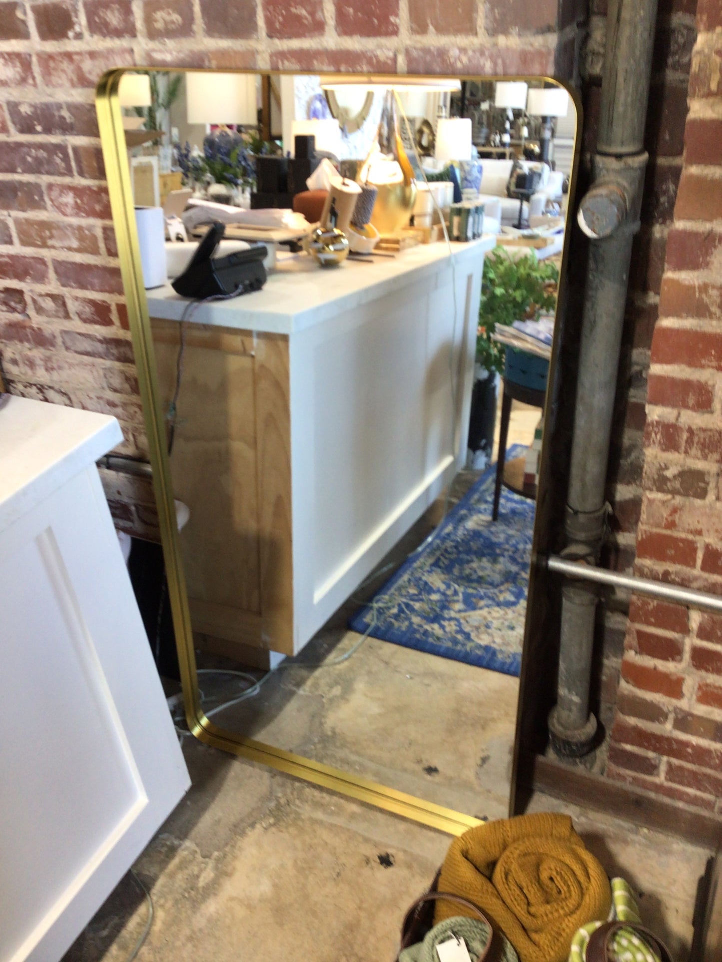 30x55 Gold Framed Mirror
