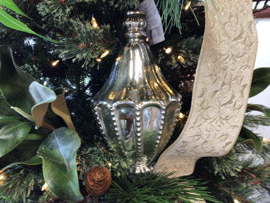 Cathedral antique mercury glass ornament
