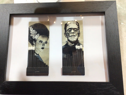 Frankenstein Matchbook Set Framed