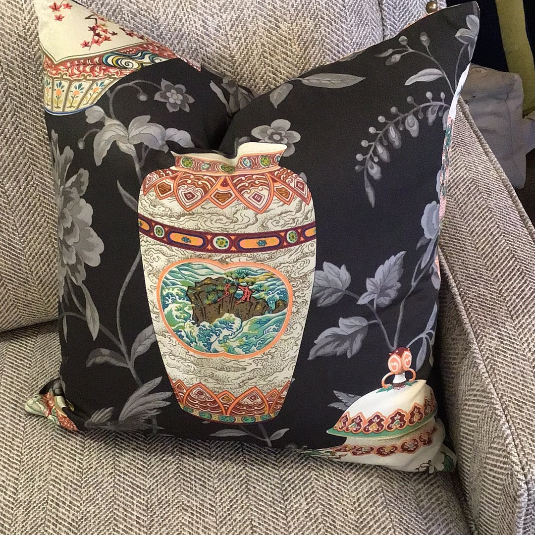 Black ceramic pot custom pillows