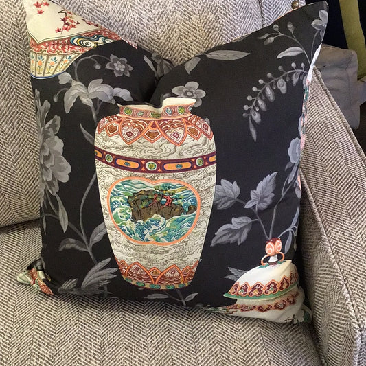 Black ceramic pot custom pillows