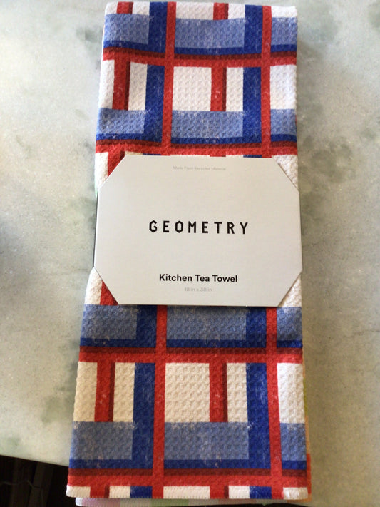 Geometry Cielo Grid Tea Towel