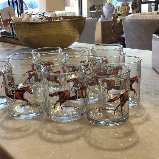 Derby Horse Racing Whisky Glass
