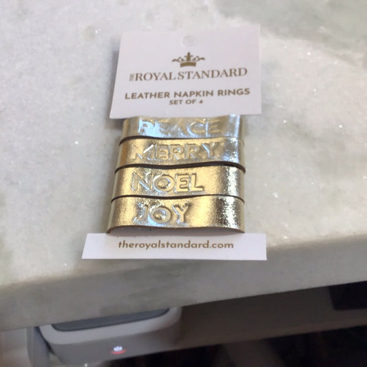 Christmas Tidings Embossed Napkins Rings