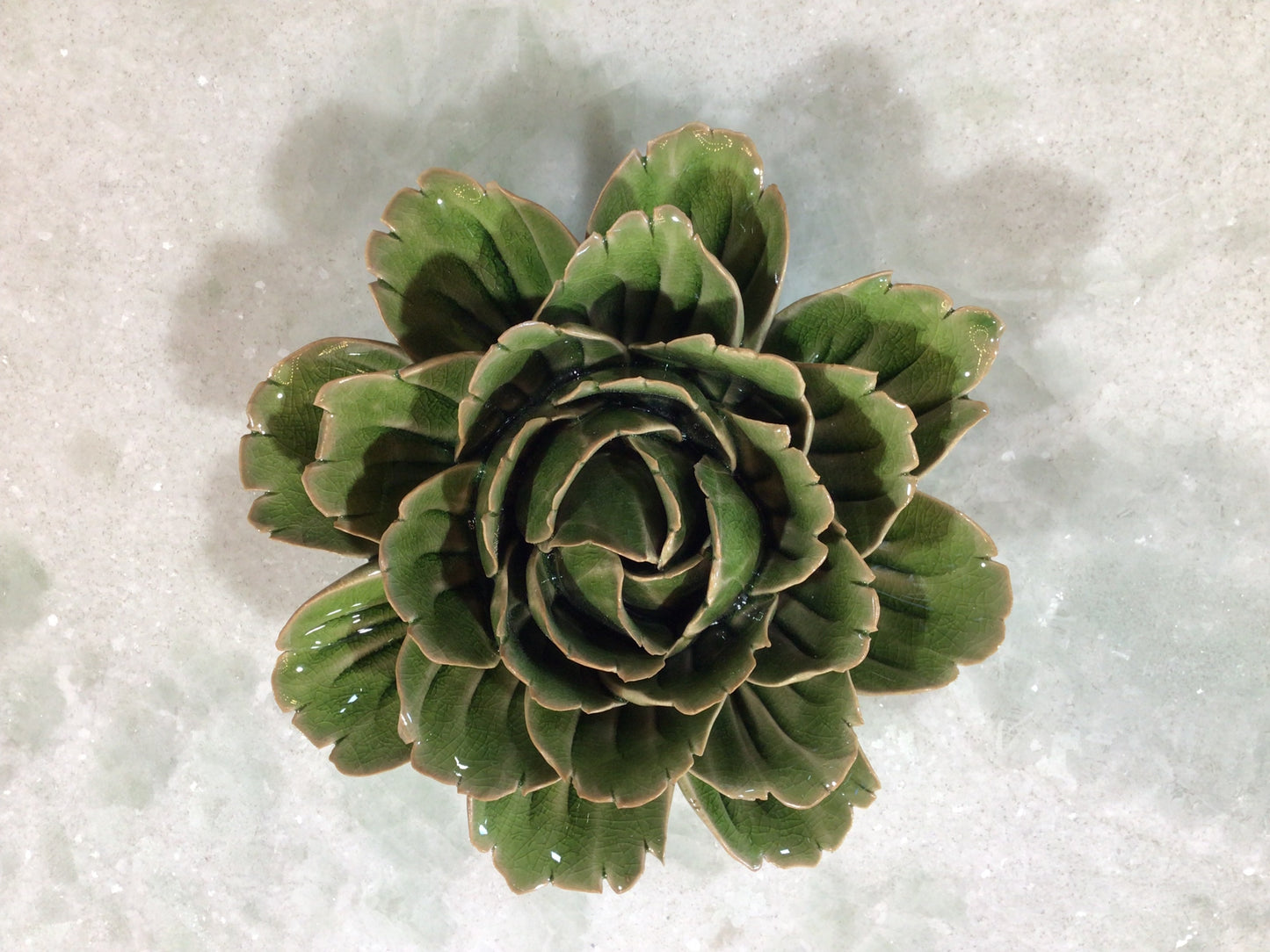 Avocado Green Ceramic Rozella Peony