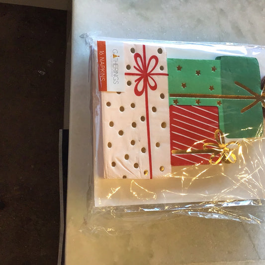 Holiday presents napkins