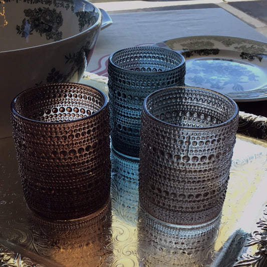 Colorful drinking glasses set
