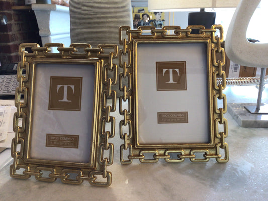 Gold Chain photo frame Lg.