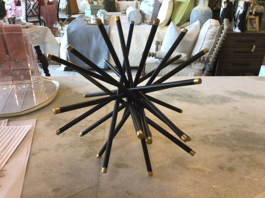 Large Black and Gold Metal Starburst