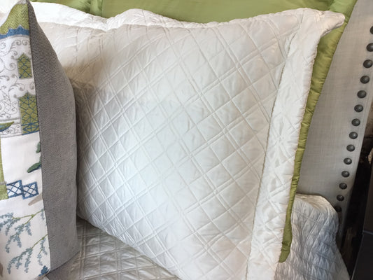 White Silk Pillows