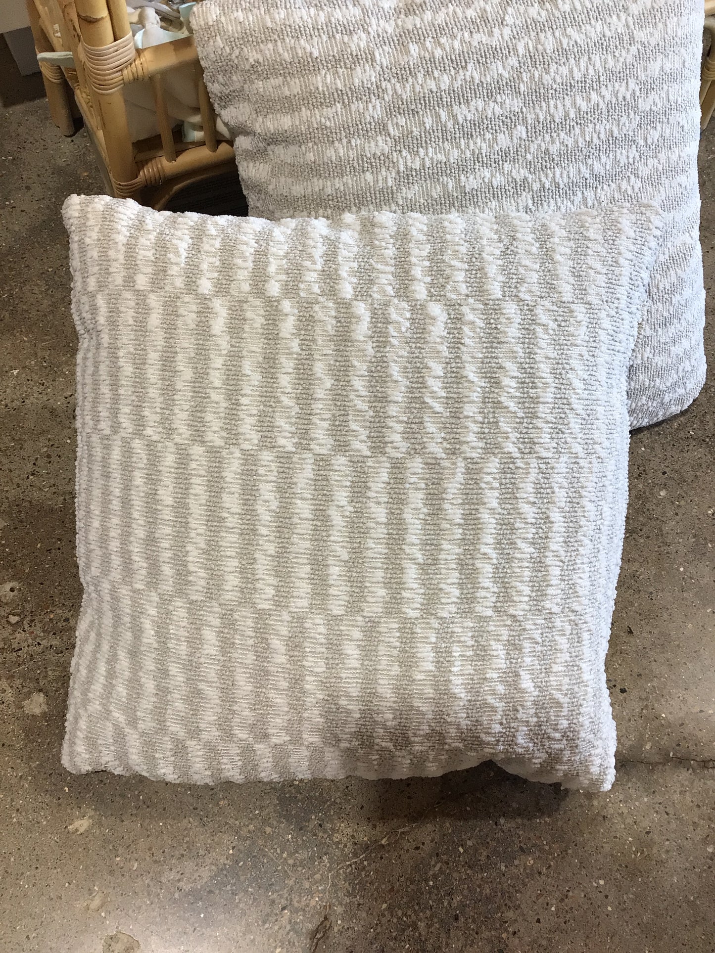 Cream Striped Throw Pillows