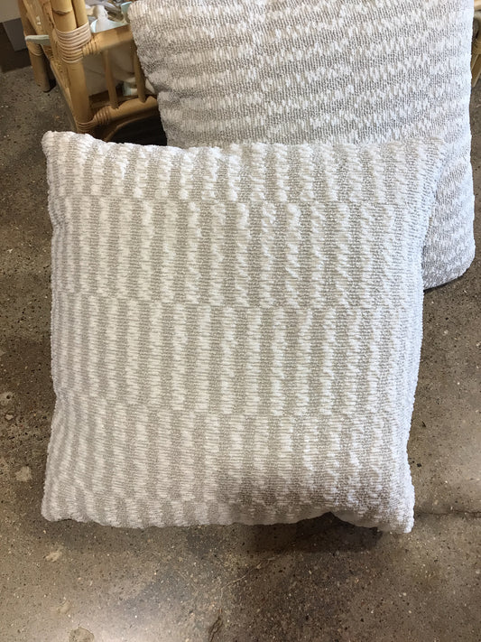 Cream Striped Throw Pillows