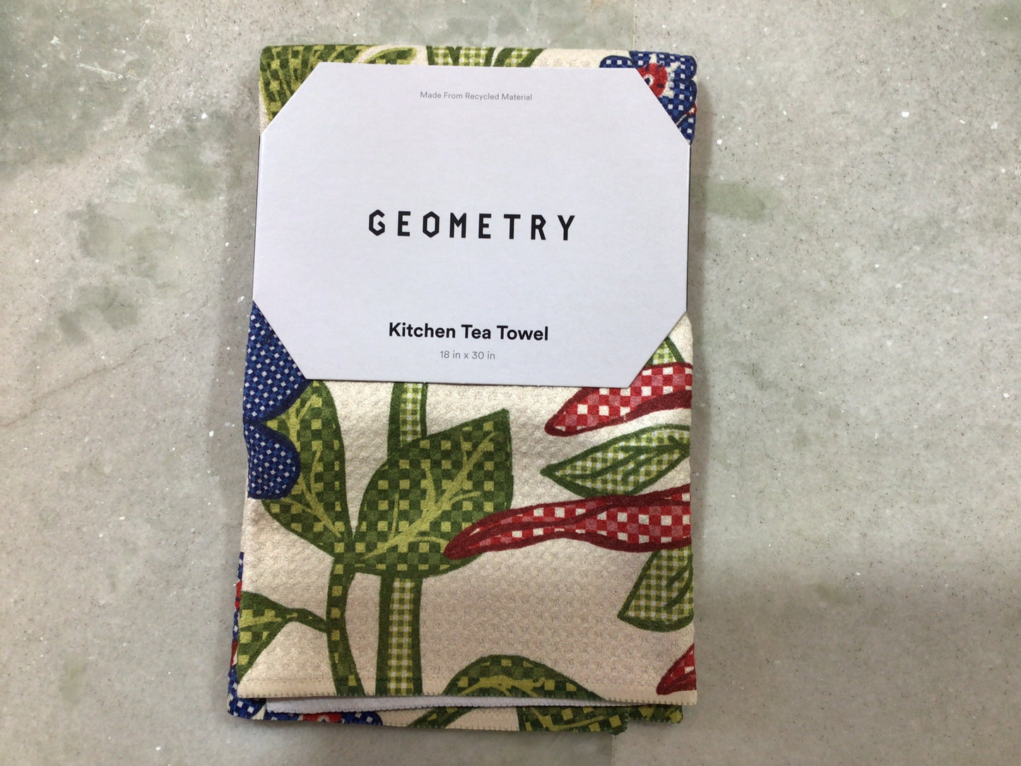 Plaid Floral Tea Towel