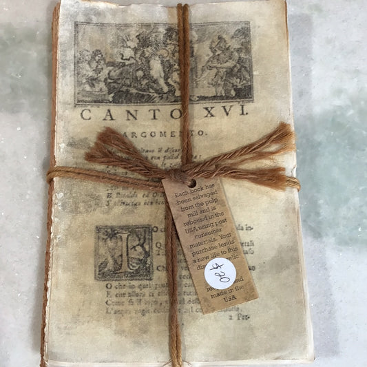 Recycled book pages