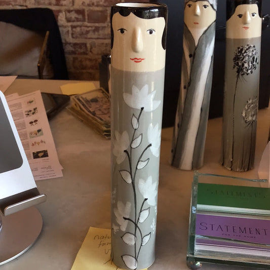 Black & white family vase large