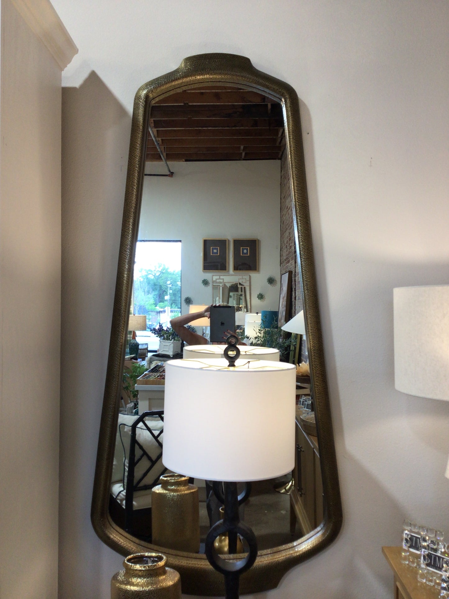 Bronze Teardrop Mirror