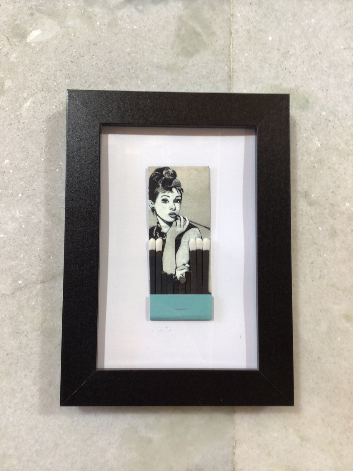 Audrey Hepburn Matchbook Framed