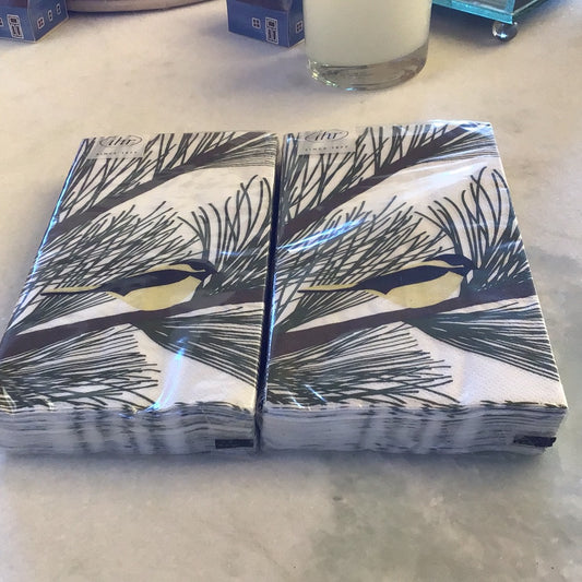 Chickadee & Pine Napkins