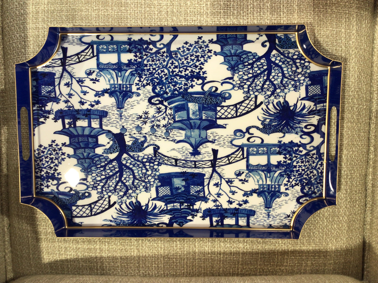 Garden Party Enameled Tray